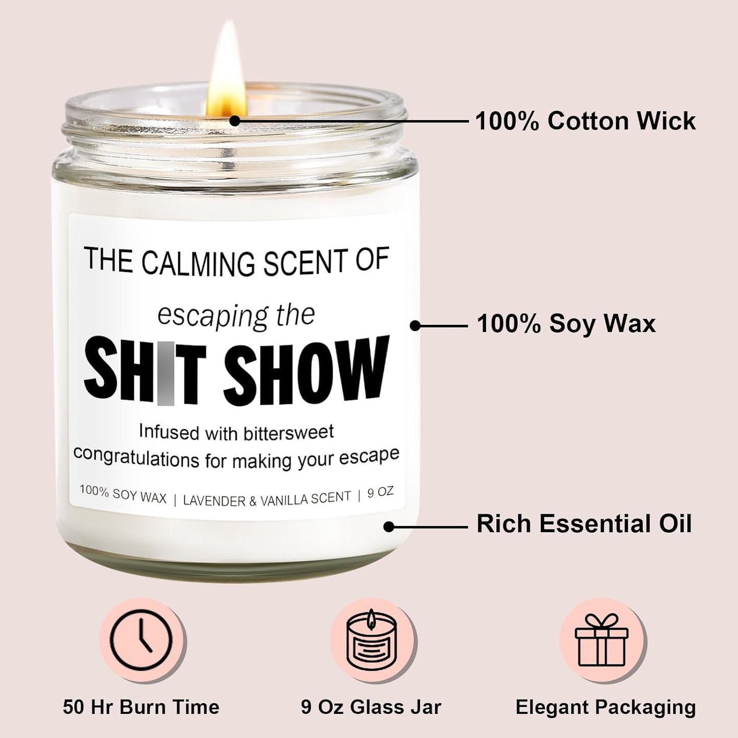 Sarcastic Candles, Going Away, Goodbye, Farewell Gifts for Coworkers - Retirement, Coworker Leaving Gifts for Women, Men - Leaving Job, Moving Away Presents for Friends, Boss, Work Bestie