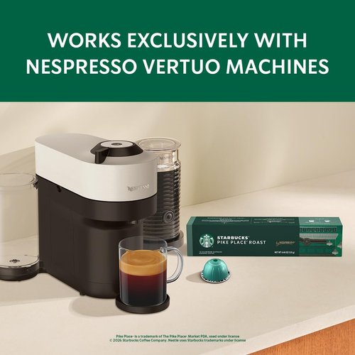 Starbucks by Nespresso Vertuo, Blonde, Medium, and Dark Roast Variety Pack Coffee, 30-count Coffee Pods, Brews 7.8 oz.