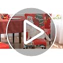 Christmas Dining Chair Covers Set of 4 - Santa Claus Holiday Protectors, Stretch Washable Spandex