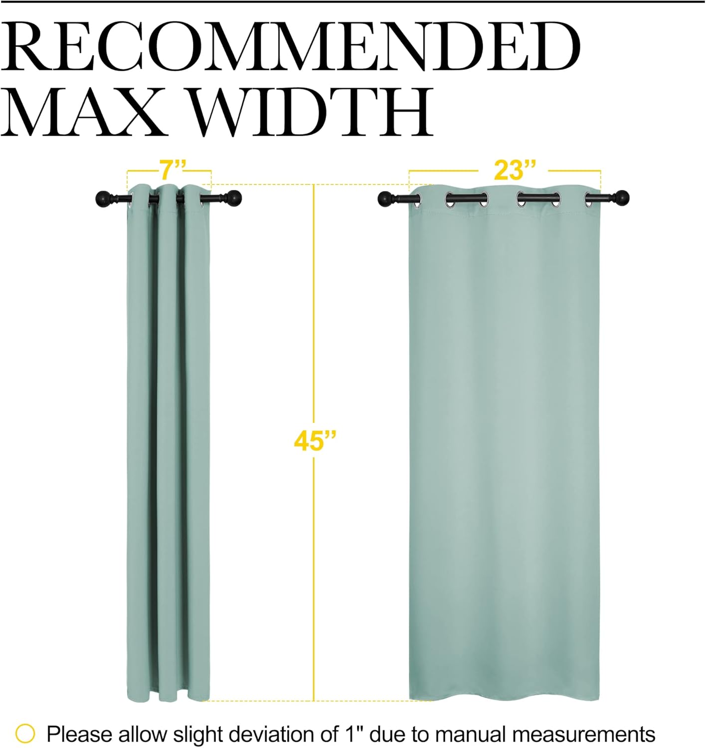 NICETOWN Thermal Insulated Blackout Curtains - Room Darkening Grommet Drapes | Aqua Blue, Set of 2 (29x45")