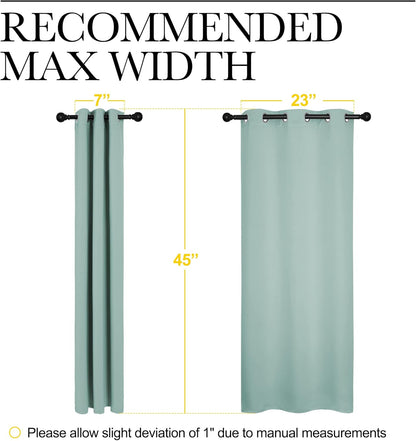 NICETOWN Thermal Insulated Blackout Curtains - Room Darkening Grommet Drapes | Aqua Blue, Set of 2 (29x45")