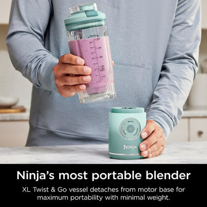 Ninja BC251MT Blast Max Personal Cordless Blender - Smoothies & Ice Crush, 22 oz Sea Glass - Certified Refurbished