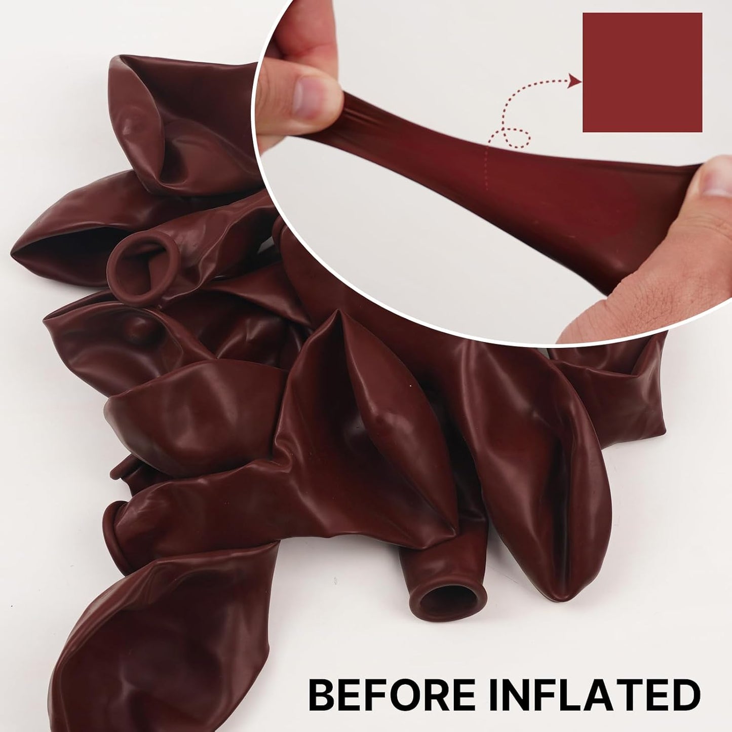 PartyWoo Burgundy Balloons - 100pcs 12 Inch Dark Red Latex Helium Balloons for Celebrations