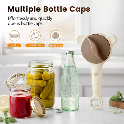 Skiennix Adjustable Stainless Steel Jar Opener - Multifunctional Lid Gripper for Weak Hands | Fits 1''-3.5'' Jars