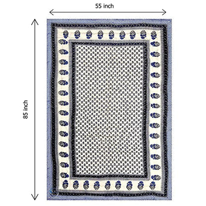 Traditional Jaipuri Printed Cotton Quilt - Light Weight Single Bed Razai - Design 5