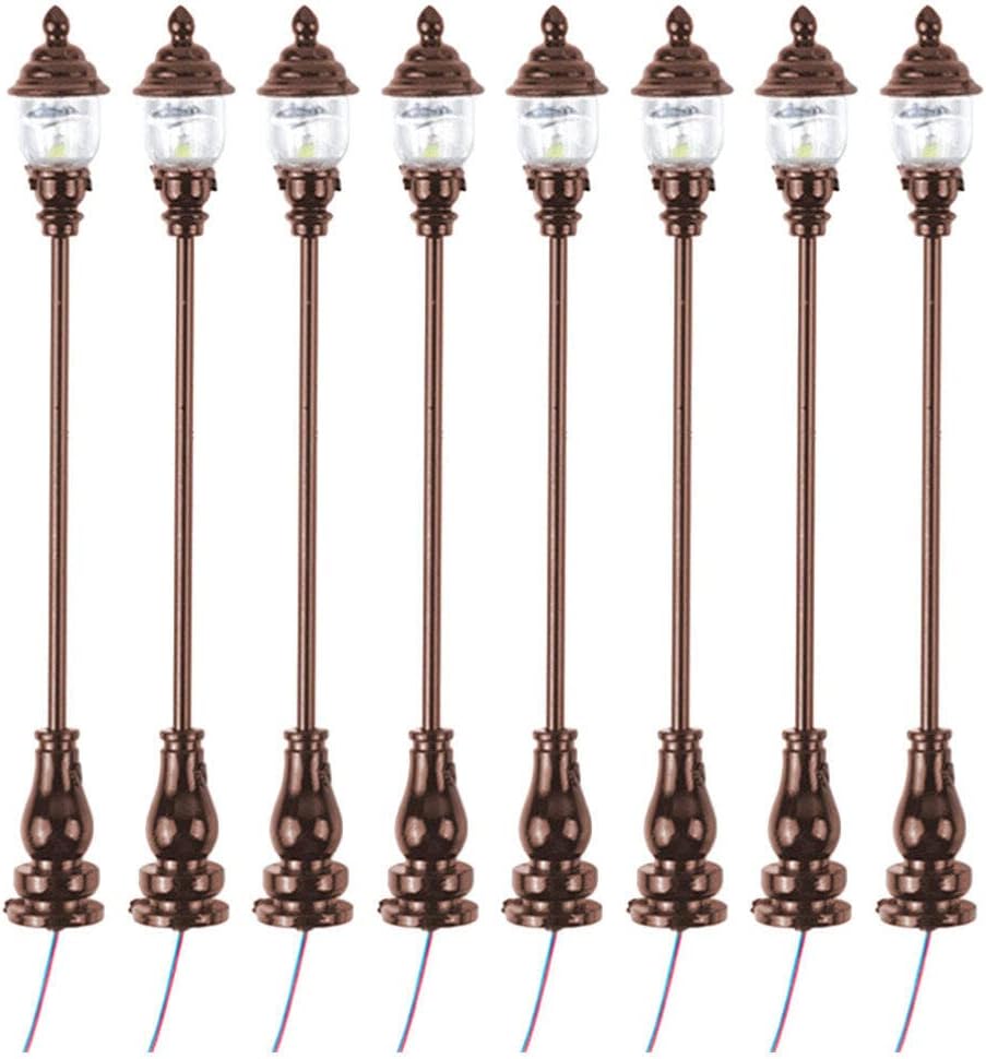 Skiennix 8-Piece Miniature Garden Light Set - Outdoor Dollhouse Decor & Train Accessories