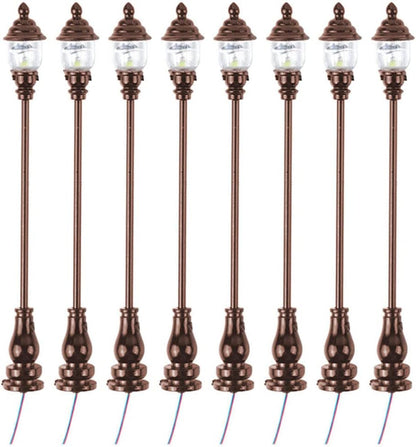 Skiennix 8-Piece Miniature Garden Light Set - Outdoor Dollhouse Decor & Train Accessories