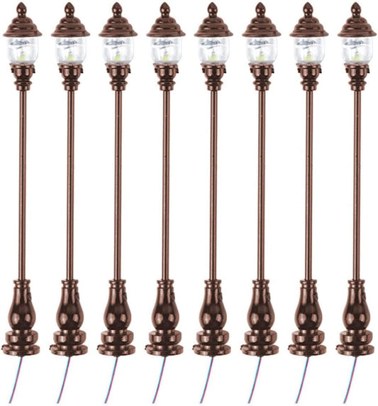 Skiennix 8-Piece Miniature Garden Light Set - Outdoor Dollhouse Decor & Train Accessories