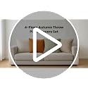 Fall Decorative Throw Pillow Covers 18x18 Inches Set of 4 - Striped Corduroy