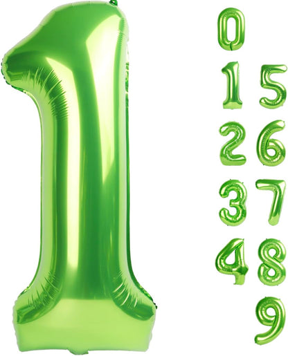 Number Balloons - 40 Inch Light Green 1 Balloon for 1st Birthday Party Decorations