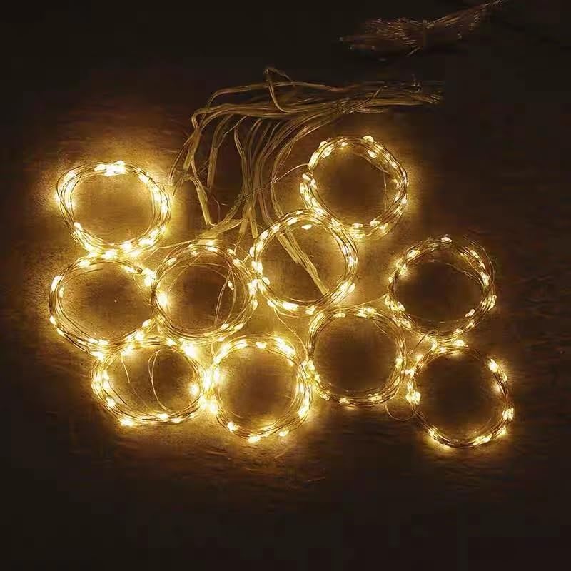 Skiennix 300 LED Curtain Lights - 3M x 3M Fairy String Lights for Parties & Weddings | USB Plug, 8 Modes, Warm White