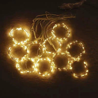 Skiennix 300 LED Curtain Lights - 3M x 3M Fairy String Lights for Parties & Weddings | USB Plug, 8 Modes, Warm White