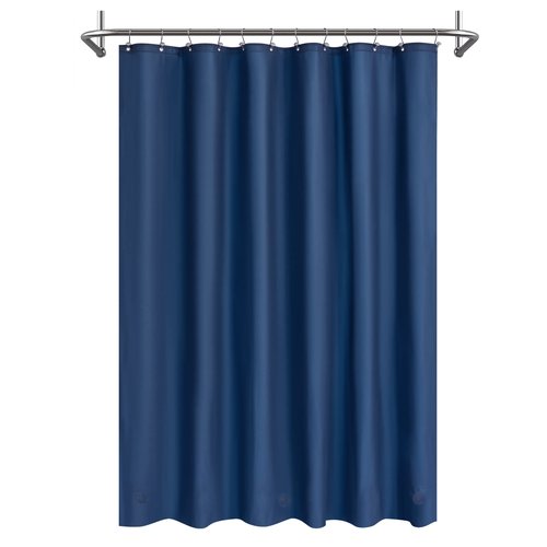 Mrs Awesome Navy Shower Curtain Liner with 3 Magnets, 72x72 Premium Flexible Sturdy Plastic Shower Curtain for Bathroom Lightweight & Waterproof, Navy Blue