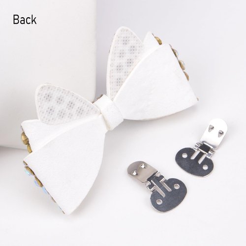 KOOBOOK Sparkly Rhinestone Bow Shoe Clips - Fashionable Shoe Decorations (2 Pcs)