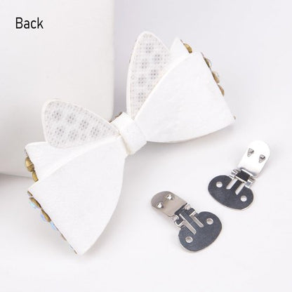 KOOBOOK Sparkly Rhinestone Bow Shoe Clips - Fashionable Shoe Decorations (2 Pcs)