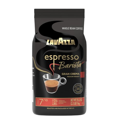 Lavazza Espresso Barista Gran Crema Whole Bean Coffee Blend - Medium Roast, 2.2 LB Bag