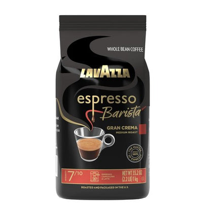 Lavazza Espresso Barista Gran Crema Whole Bean Coffee Blend - Medium Roast, 2.2 LB Bag