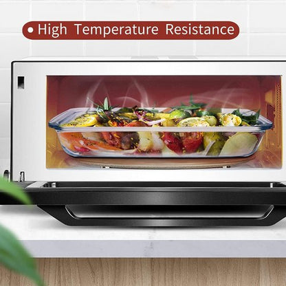 2-Pack Borosilicate Glass Baking Dishes by [Brand Name] - Oven, Microwave & Freezer Safe | 102 oz & 75 oz