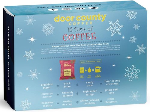 12 Days of Coffee Advent Calendar | 2025 Christmas Edition - 12 Unique Flavored Ground Bags