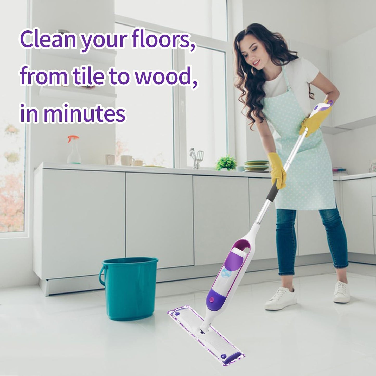 Swiffer Power Mop Pads - Disposable Multi-Surface Cleaning Refills | 10 Count for Wood Floors