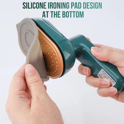 Skiennix Portable Steam Iron - 2023 Mini Travel Iron for Clothes | Foldable Handheld Design (Green)