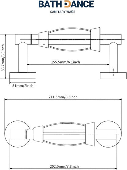 Brushed Nickel Toilet Paper Holder by [Brand Name] - Easy Tear, Wall-Mounted, SUS 304 Stainless Steel, Double Post Design