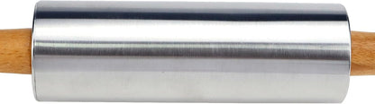 Skiennix Stainless Steel Rolling Pin - 13-Inch Dough Roller with Wood Handle for Baking & Pastry