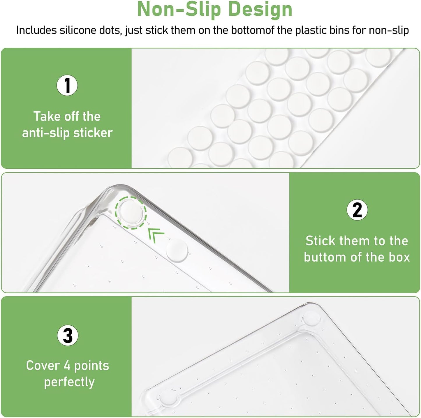 Skiennix 8 PCS Clear Plastic Drawer Organizer Trays - Versatile Storage for Makeup, Office & Kitchen