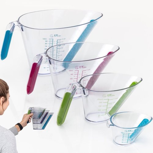 KPKitchen 4-Piece BPA-Free Liquid Measuring Cups Set - Mini to 4 Oz Sizes for Precise Measurements