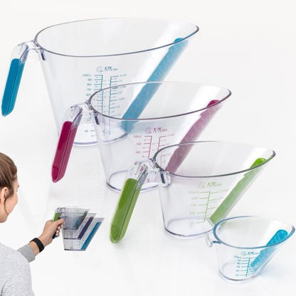 KPKitchen 4-Piece BPA-Free Liquid Measuring Cups Set - Mini to 4 Oz Sizes for Precise Measurements