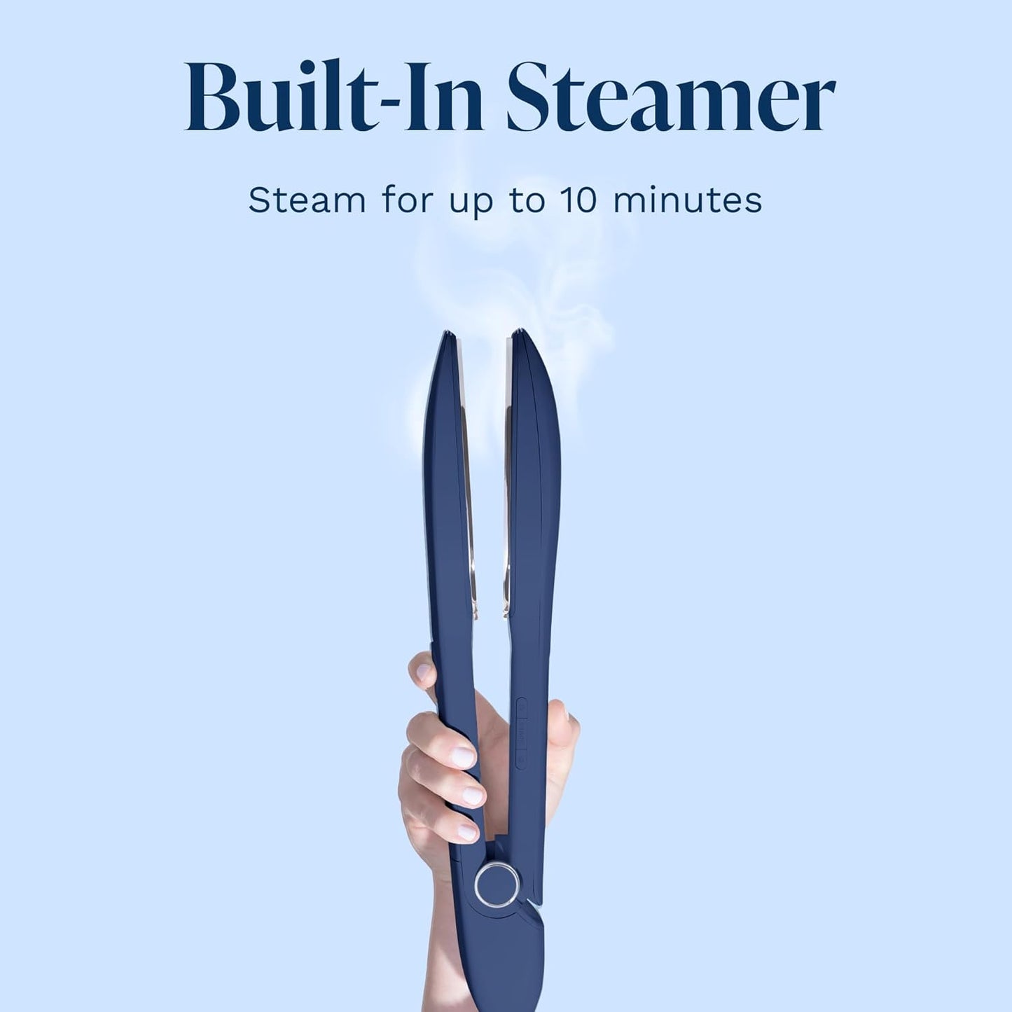 Nori Press Travel Steam Iron - Handheld Design with Steam Feature - No Ironing Board Needed - Navy