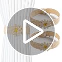 Yellow Flower Curtain Tiebacks 2 Pack Rope Woven No Drill Boho Rustic Home Decor