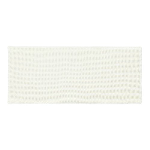 TYUU Cream White Long Bathroom Rugs, Waffle Runner Rug Bathroom Non Slip Washable Super Absorbent Quick Dry Boho Farmhouse Bath Mat, 60"x24" Cream White