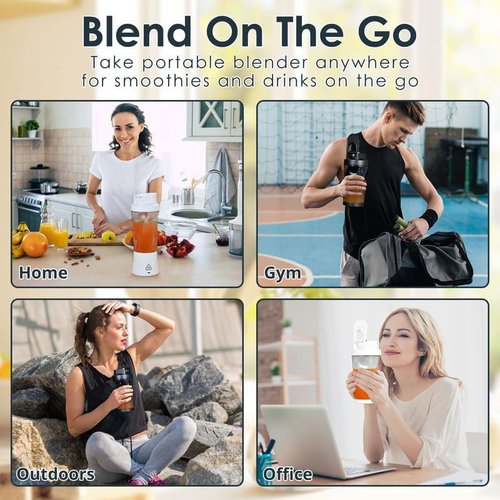 Black Knight Personal Blender - Cordless 24oz Portable Juicer for Smoothies & Fresh Juices - Self-Cleaning, BPA-Free