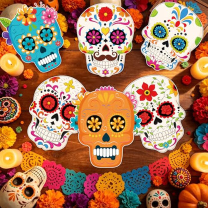Dia De Los Muertos Sugar Skull Decorations Double Printed - Skull.24