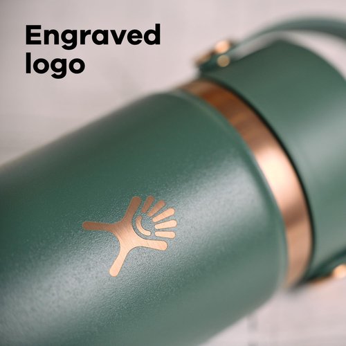 Hydro Flask Water Bottle - Insulated Stainless Steel - 24 Oz Leakproof with Wide Straw Lid in Forest Green