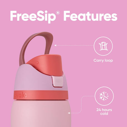 Owala FreeSip Insulated Stainless Steel Water Bottle - BPA-Free, 32 oz, Pink, Ideal for Sports & Travel