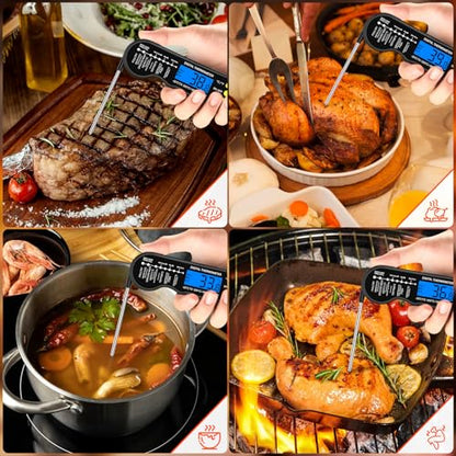 Digital Meat Thermometer Instant Read Waterproof Food Thermometer with Backlight