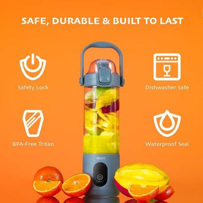 Skiennix Portable Blender - Cordless 24oz Personal Blender for Shakes & Smoothies | BPA-Free, Ice Crush, Waterproof, Black
