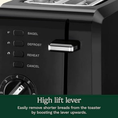 Cuisinart CPT-122BK 2-Slice Toaster - Compact Design with 7 Shade Settings & Bagel Slots | Black