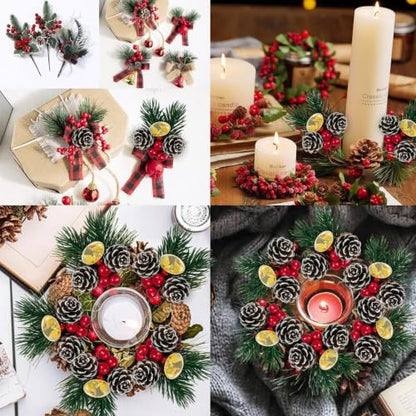 Natural Mini Pine Cones for Holiday Decor & Crafts - 160pcs