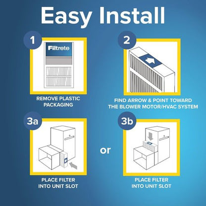 Filtrete 16x25x4 Air Filter - MERV 12 Certified for Asthma & Allergy Relief | 2-Pack, Fits Lennox & Honeywell