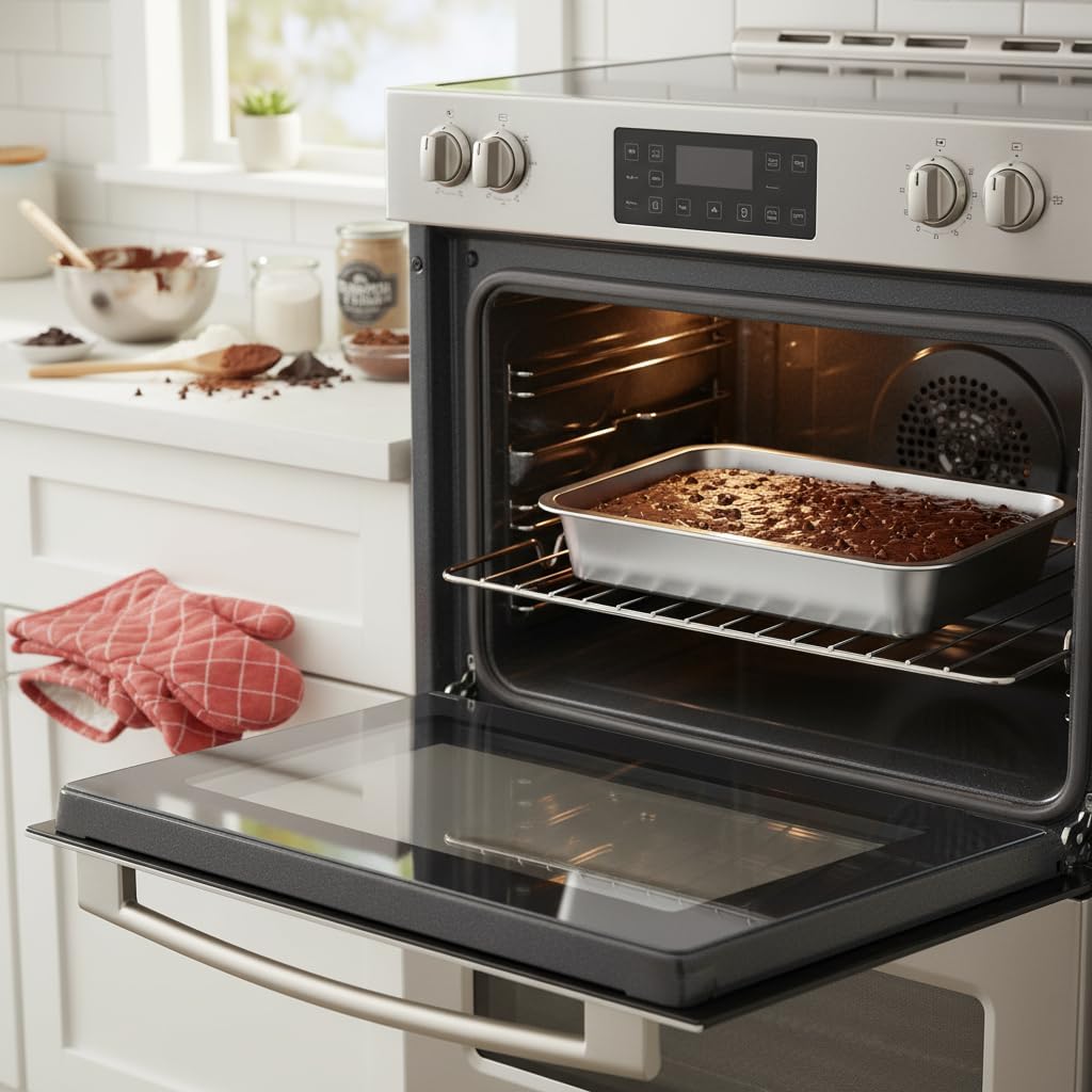 Onlyfire Stainless Steel Baking Pan - Versatile Rectangular Cookie Sheet for Baking & Grilling | 15.5” x 11.6” x 2.7”