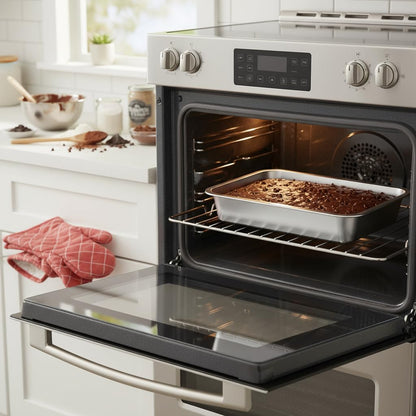Onlyfire Stainless Steel Baking Pan - Versatile Rectangular Cookie Sheet for Baking & Grilling | 15.5” x 11.6” x 2.7”