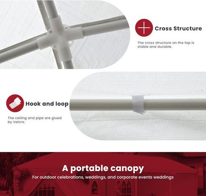 10x10 Gazebo Waterproof Outdoor Canopy - Durable Patio Tent for Weddings & BBQs