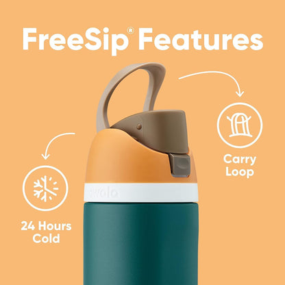 Owala FreeSip Insulated Stainless Steel Water Bottle - BPA-Free, 40 Oz, Surfs Edge | Perfect for Sports & Travel