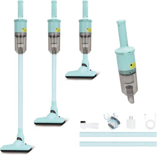 Skiennix 6-in-1 Rechargeable Stick Vacuum Cleaner - Handheld & Versatile for Home & Car Cleaning (Green)