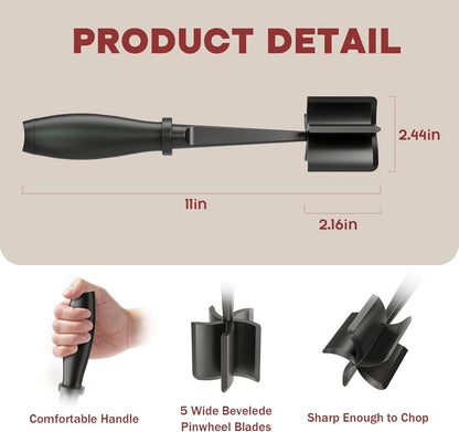 Skiennix Meat Chopper - Versatile Meat Tenderizer Tool for Effortless Cooking | Black Finish