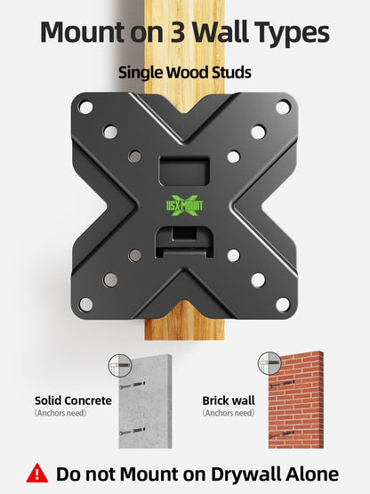 USX MOUNT Small TV Wall Mount Bracket - Swivel & Tilt VESA Mount for 10-32 Inch LED/OLED TVs | 22lb Capacity