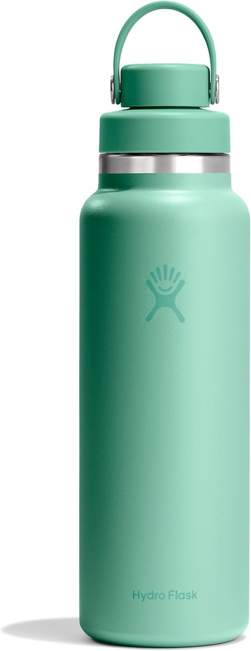 Hydro Flask Water Bottle - Insulated Stainless Steel with Wide Mouth Flex Chug Lid - 40 Oz Mermaid Green